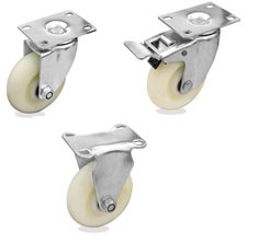 中型圓弧白尼龍輪