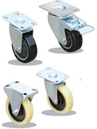 中型黃尼龍輪/中型PVC輪